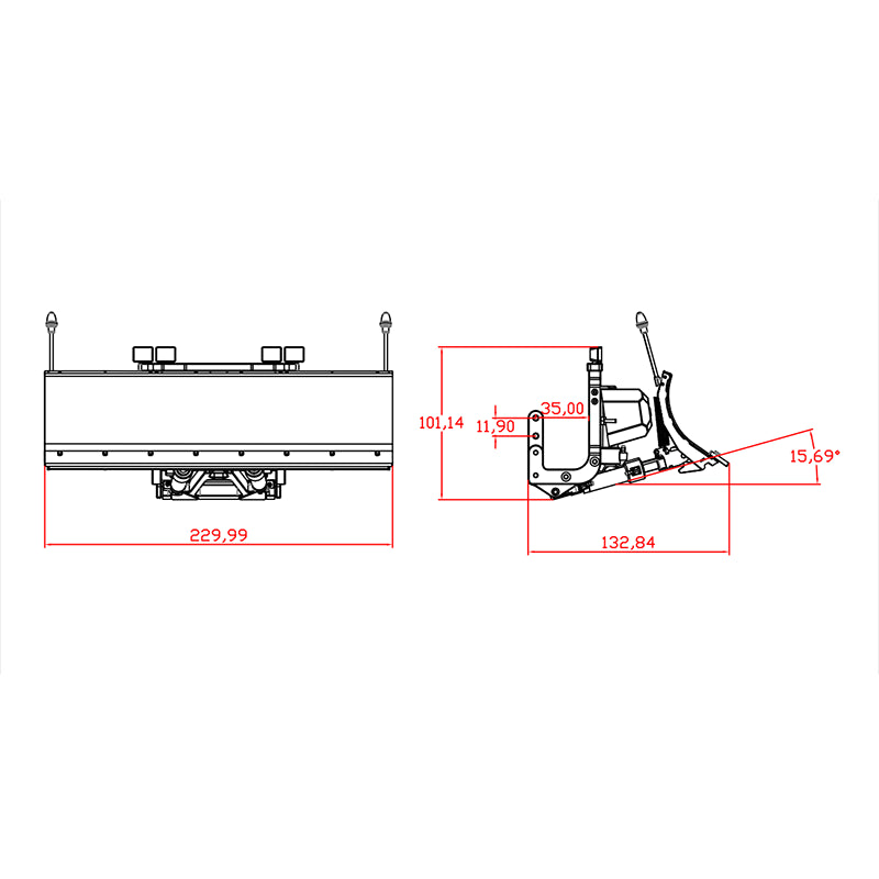 Metal Hydraulic Snow Shovel Shovel for 1/14 Tamiya RC Truck Trailer Scania MAN Actros
