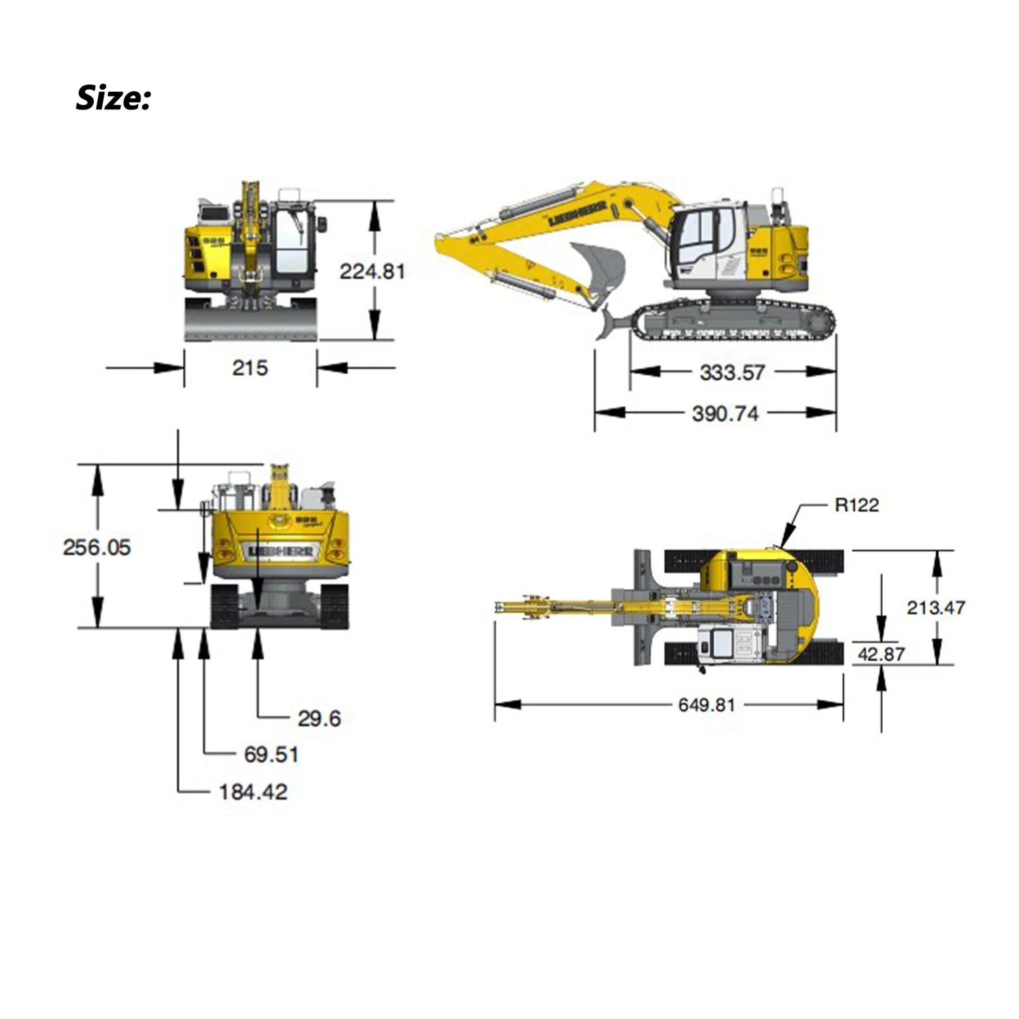 1/14 R926  Full Metal RC Hydraulic Excavator With Sound  Light RTR