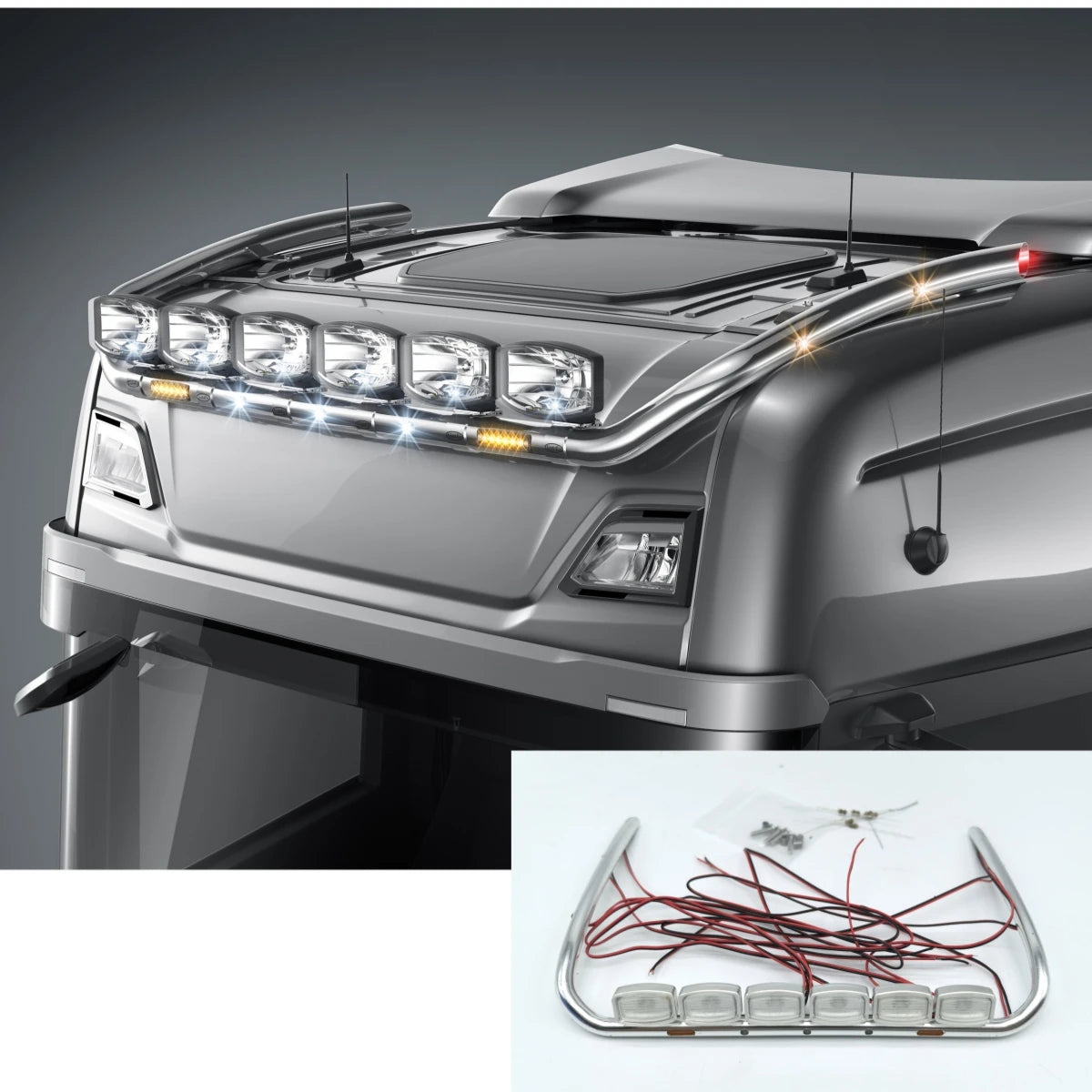 LED Roof Light Voltage 3V for 1/14 Tamiya RC Truck Scania 770s 56371 Volvo 56360 Toy