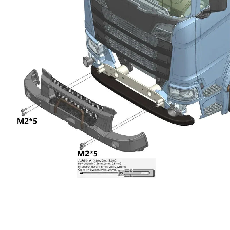 Front Face Modified  for 1/14 Tamiya RC Truck Scania 770S XT 6X4 56368 8X4 56371