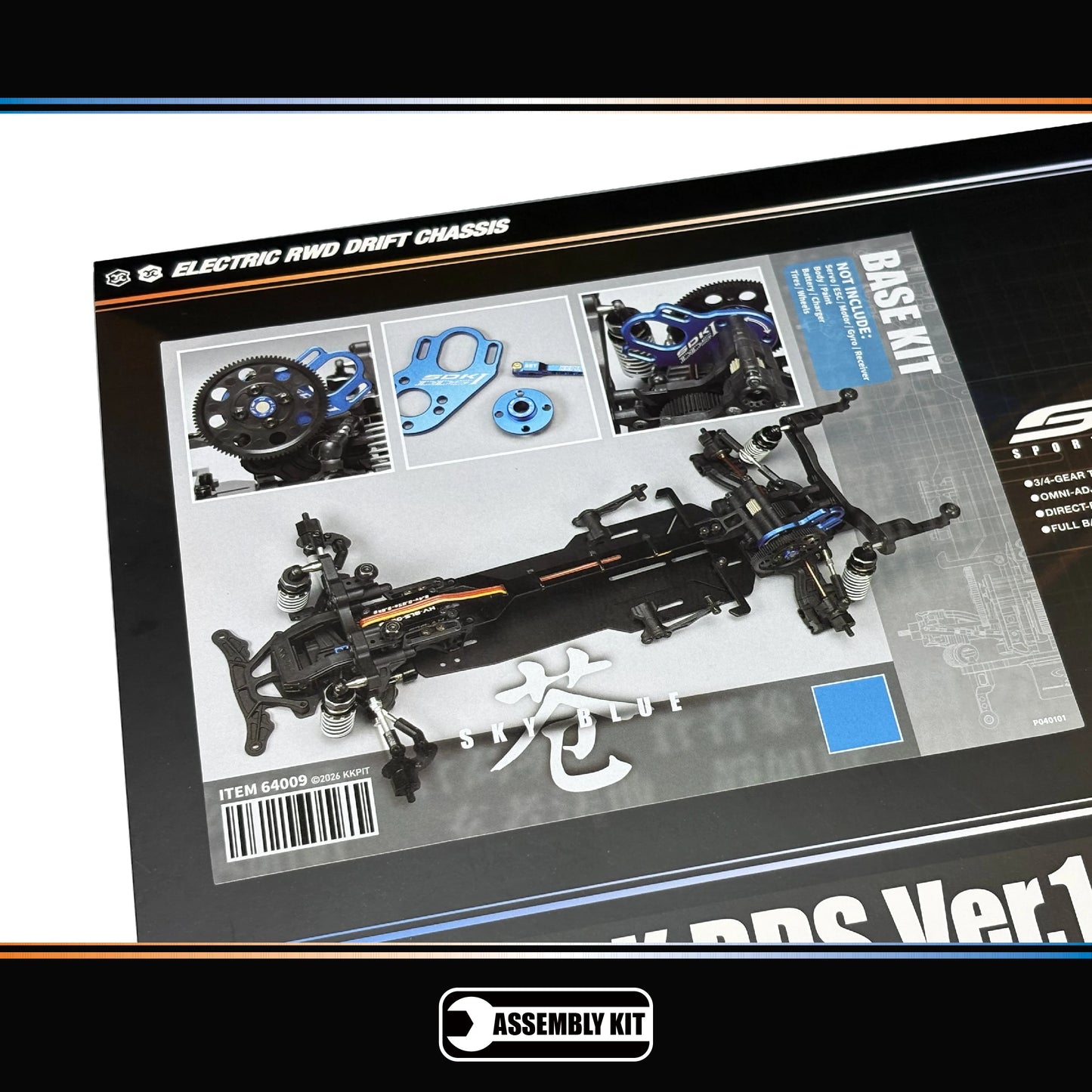 KKPIT SDK DDS Ver.1.0 1/10 RWD Electric Rc DRIFT Car Chassis KIT