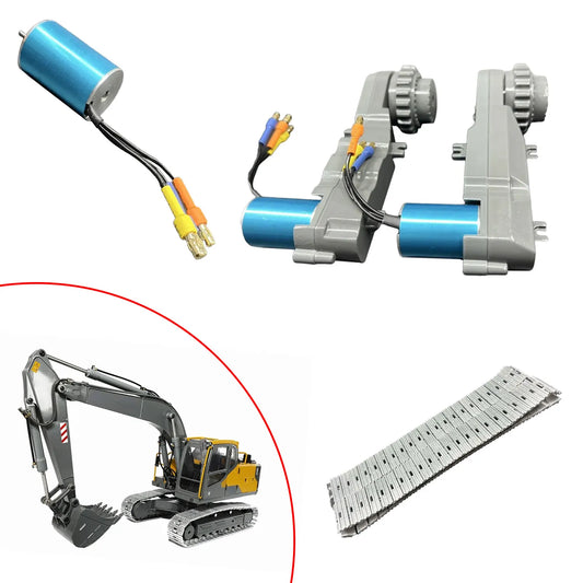 Double E 1/14  E010  E111 RC Excavator Metal Crawler Brushless Walking Assembly Motor