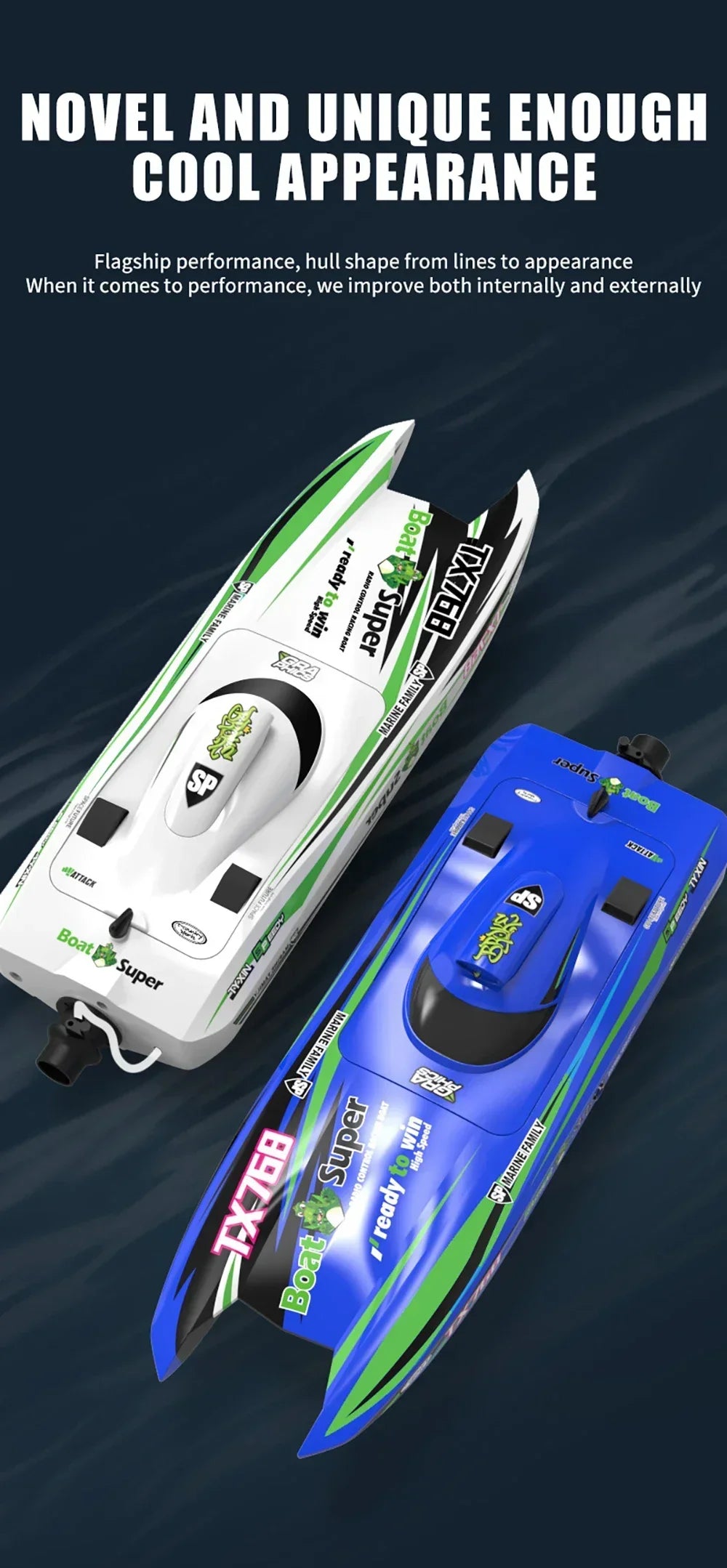 TX768 Vortex Jet  Brushless Remote Control Racing Speedboat 30km/h RTR