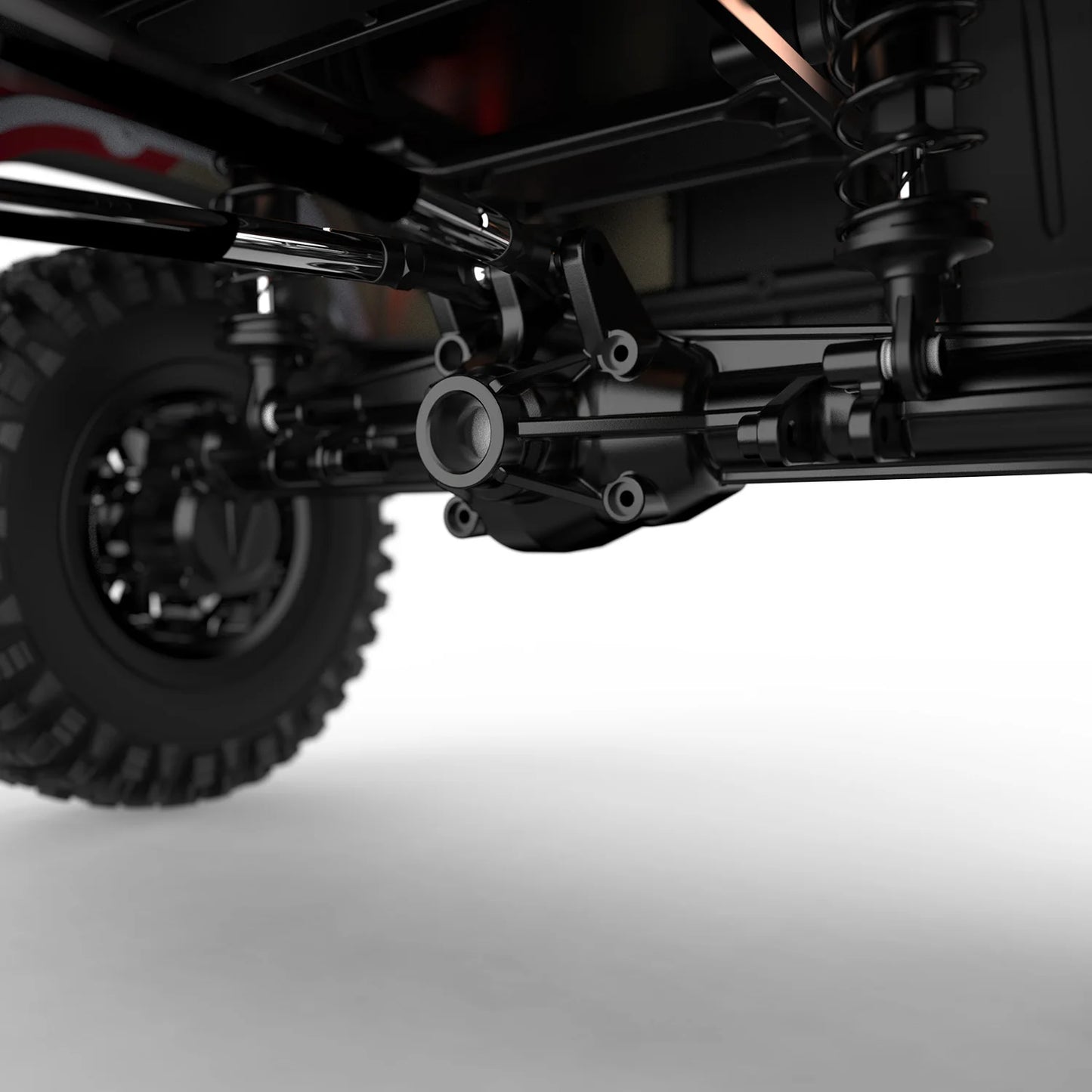 Rlaarlo MK07/JK07 Pro Metal Upgraded Parts Aluminum Alloy Front and Rear Axle Housing Black