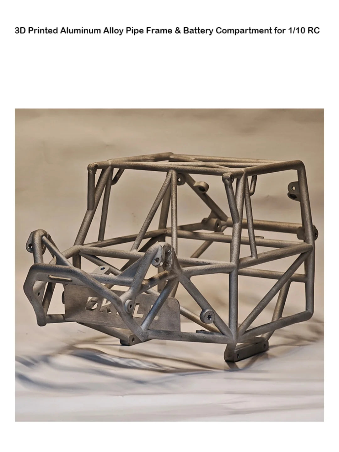 Skull 3D Printed Aluminum Alloy Pipe Frame Battery Compartment for 1/10 SCX10 VS4-10 Rc Rock Crawler Op
