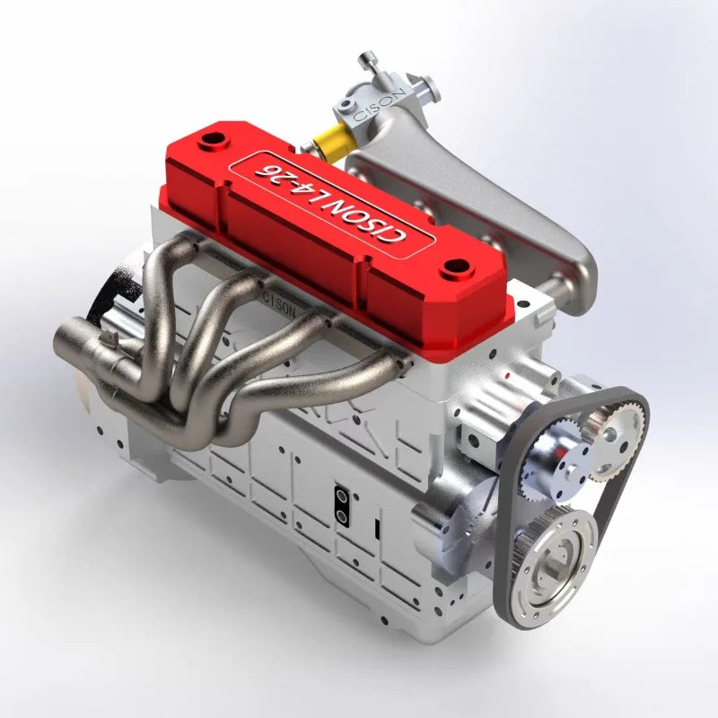 CISON L4-26 Inline Four Cylinder Engine Model Kit 26CC Metal Assembly Engine Toy