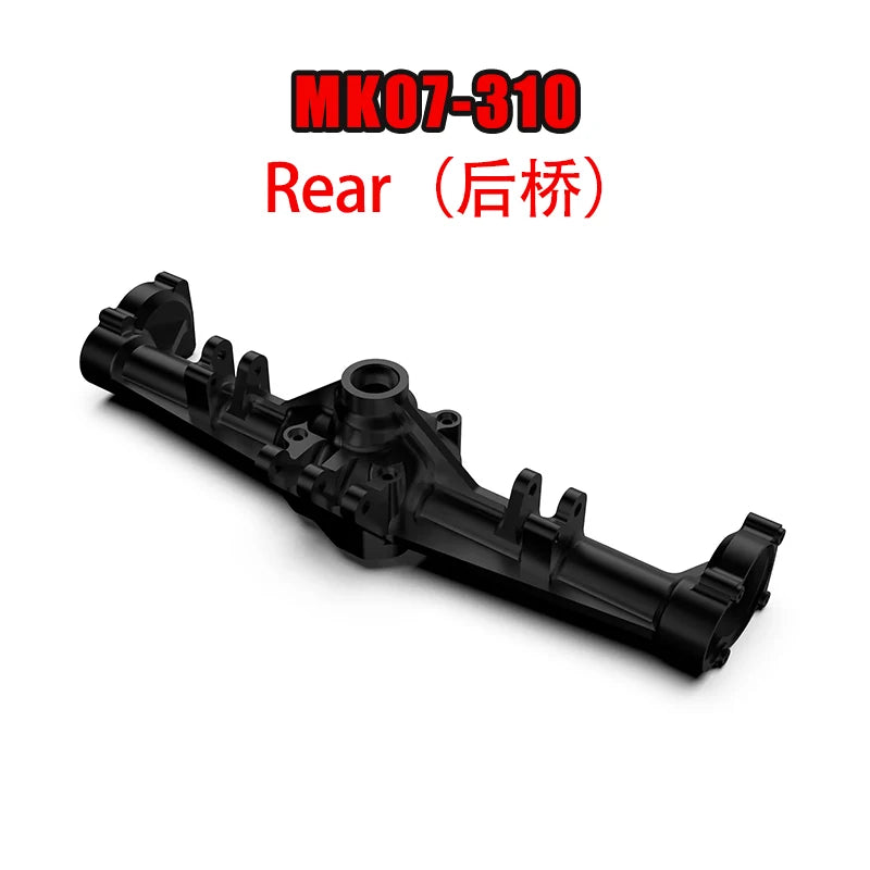Rlaarlo MK07/JK07 Pro Metal Upgraded Parts Aluminum Alloy Front and Rear Axle Housing Black