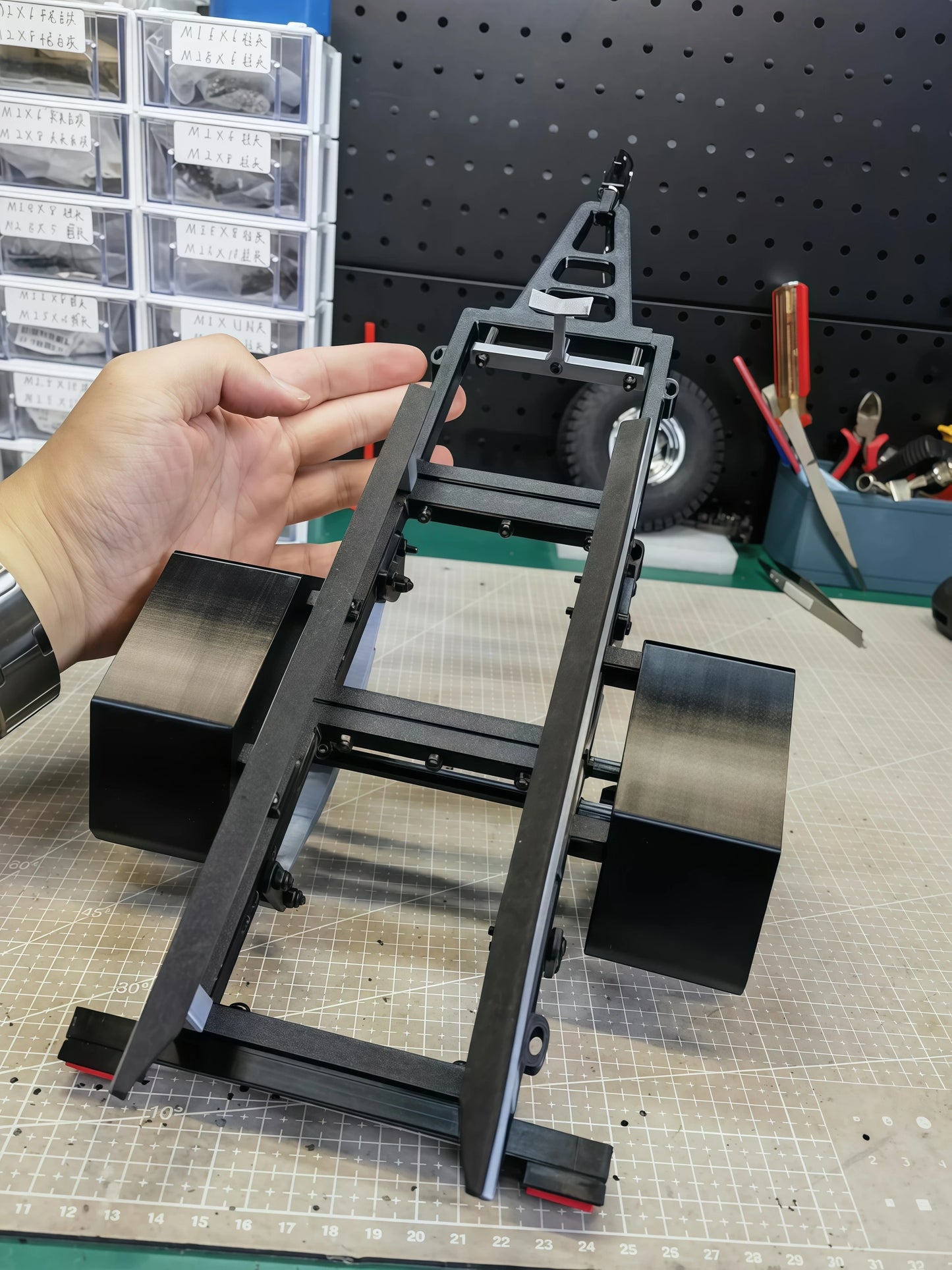 3D Printed Plastic Trailer for 1/10 rc Crawler Car