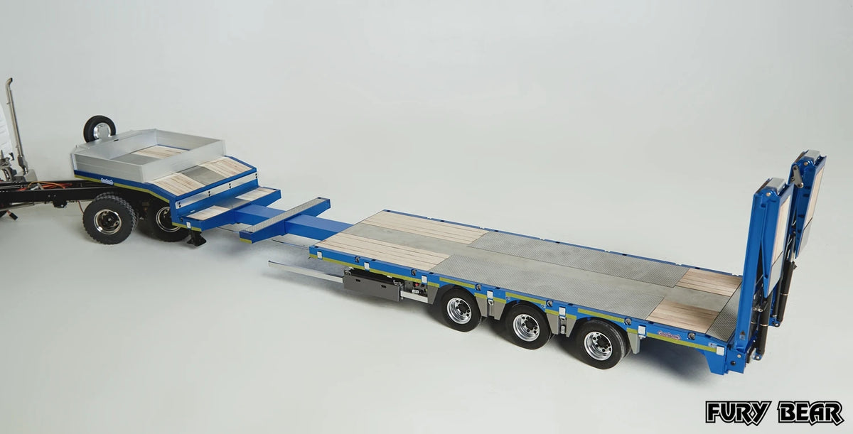 FURY BEAR Nooxion 1/14 OSDS 48-03 Series Engineering 3-axle Trailer Model