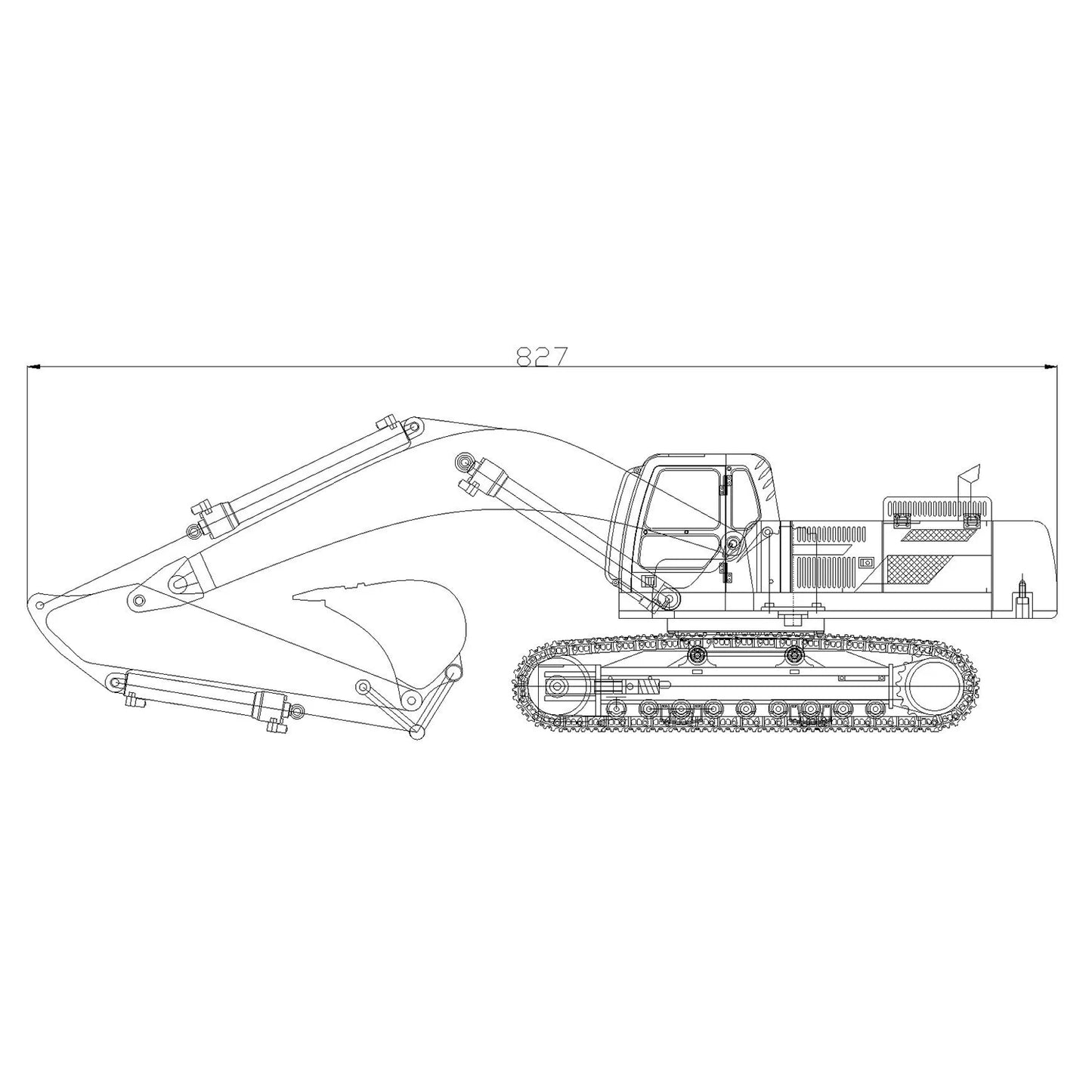 JDMODEL 1/14 V2 360L RC Hydraulic Excavator JDM 106 RTR