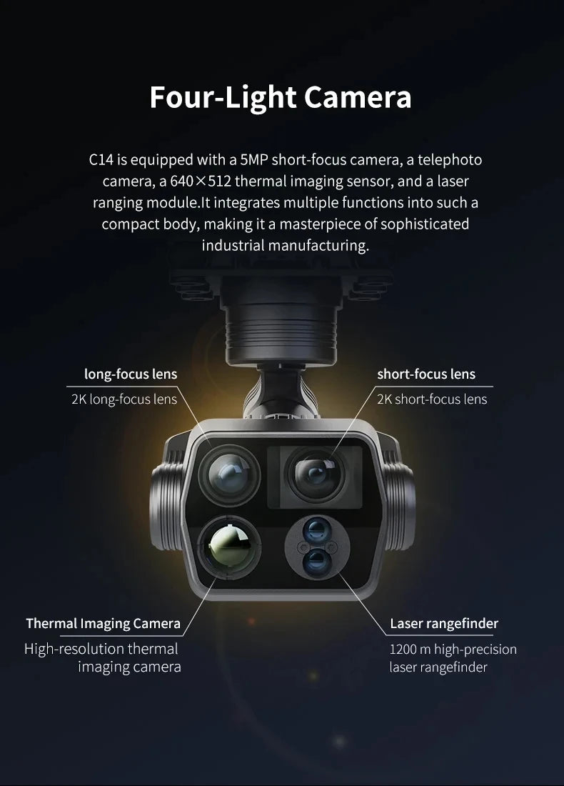 Skydroid C14 High-resolution Thermal Imaging Camera with Laser Ranging and Three-axis Stabilization