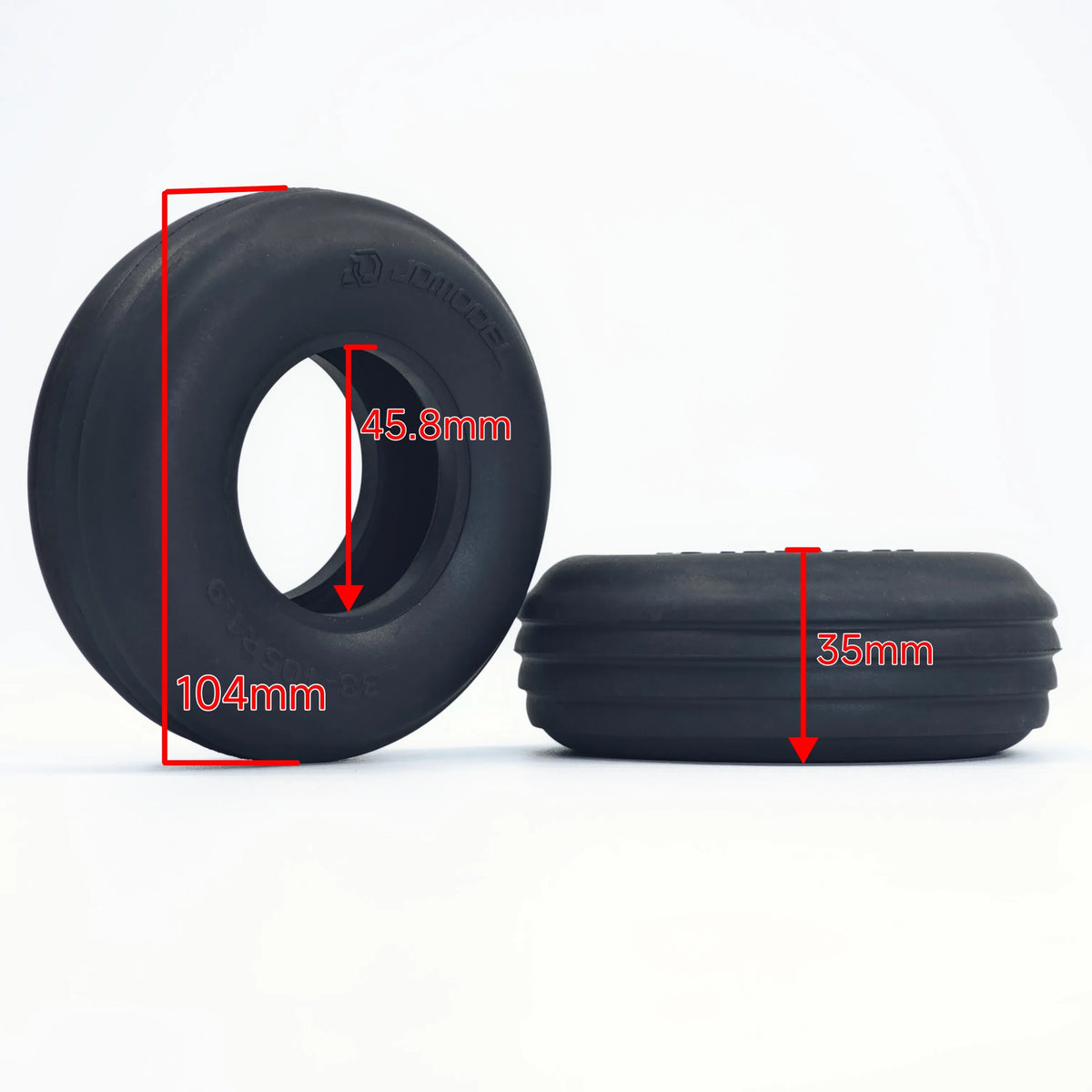 2 PCS 1/10 RC Electric Buggy Baja Front Ribbed Tires and Sand Paddle Tire JDMODEL JDM-258CD for Electric Off-Road RC Car