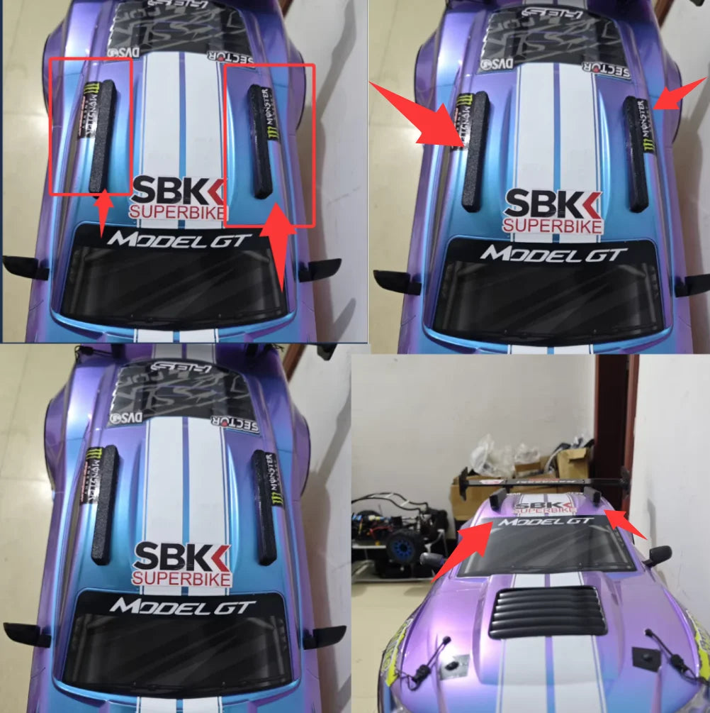 Front Bumper Rail Wing for  FSR GT 1/7 Model DT RC Car 3D PRINT OP PART