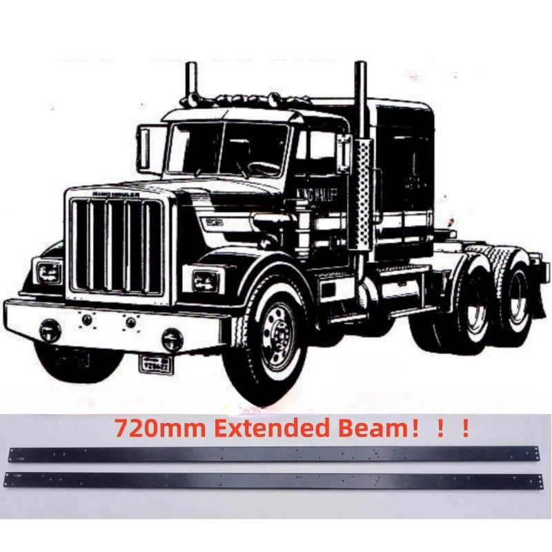 720mm Extended Beam for Tamiya 1/14 RC Truck King Hauler 6×4 56301 56344