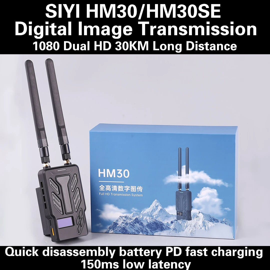 SIYI HM30 30KM Long Range 1080p 60FPS Full HD Digital Image Transmission FPV System with SBUS PWM Mavlink Telemetry OSD CE FCC