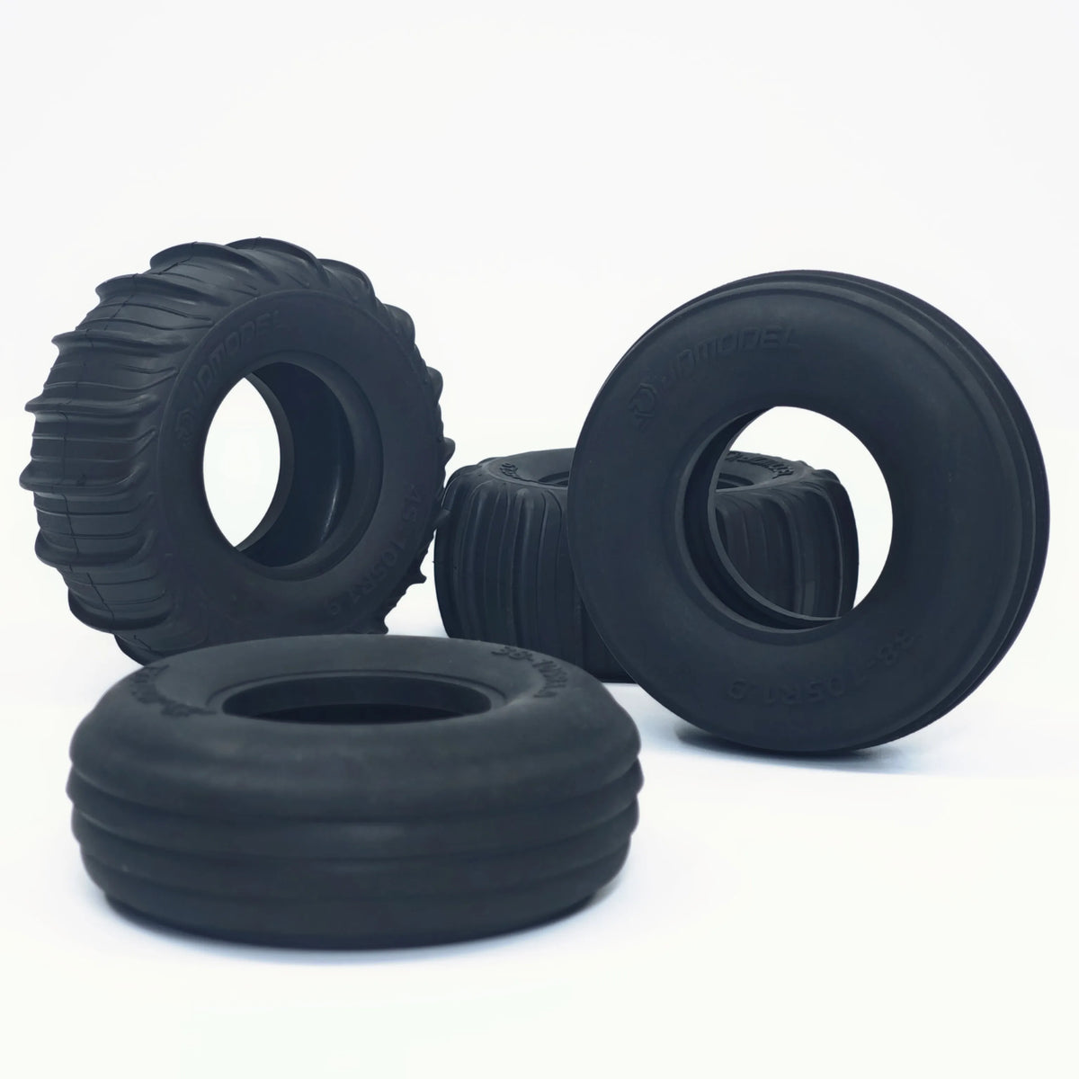 2 PCS 1/10 RC Electric Buggy Baja Front Ribbed Tires and Sand Paddle Tire JDMODEL JDM-258CD for Electric Off-Road RC Car