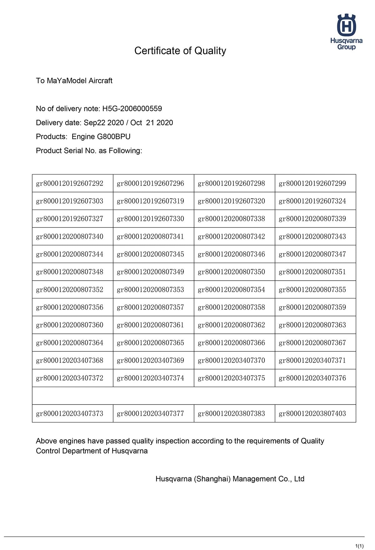 ZENOAH 80CC G800BPU RC Fixed Wing  Gasoline Engine