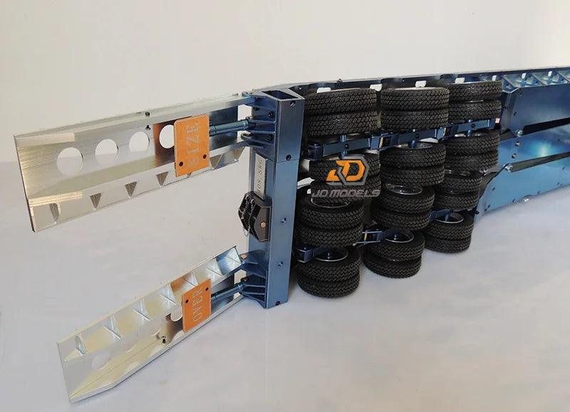 JDMODEL JDM-9D RC Towing Tire 75mm Narrow Tire Towing Carriage 1/14 for  Tamiya Rc Truck Trailer 32pcs