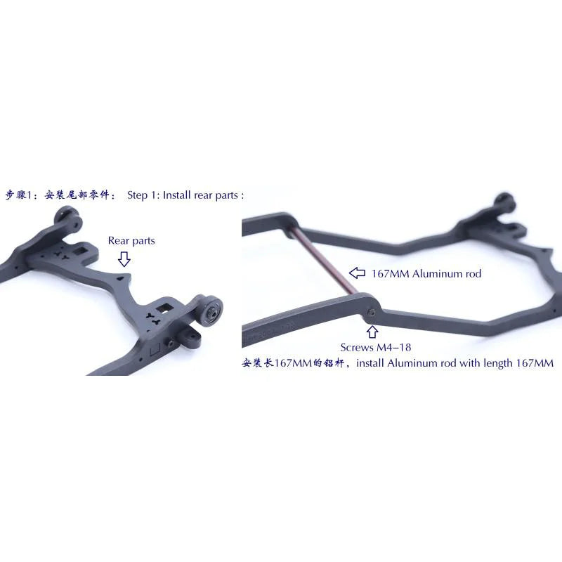 Assembly Roll Frame Shell Based Roll Cage and Wheelie Bar Set for 1/7 ARRMA RC MOJAVE 6S EXB Desert Truck Car