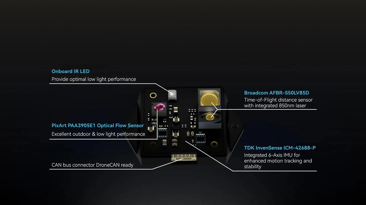 Holybro H-Flow with DroneCAN Protocol Integrated Optical Flow and Rangefinder Module