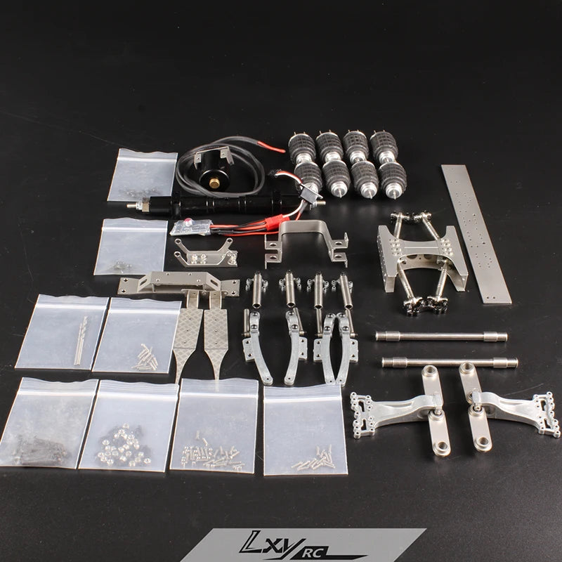 Lxyrc Lift Airbag with Axle Set for Tamiya RC Truck SCANIA 770S R620 VOLVO   Arocs MAN TGX