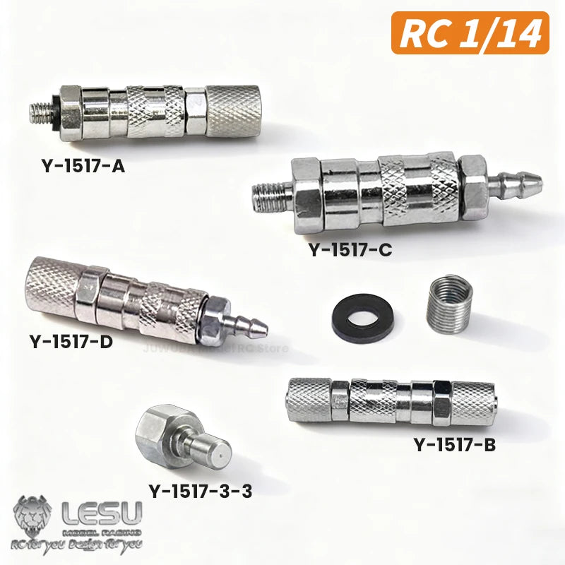 LESU Oil Nozzle Y-1517 High-pressure Quick Disassembly Conversion Joint For RC Hydraulic Excavator