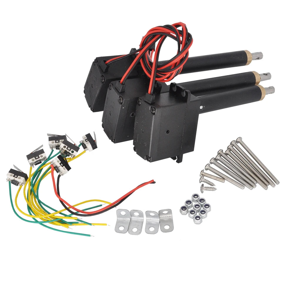3ps Metal Boom Driving Servo Push Rod with Limit Switch for Double E E568 E561-003 RC EXCAVATOR TOY