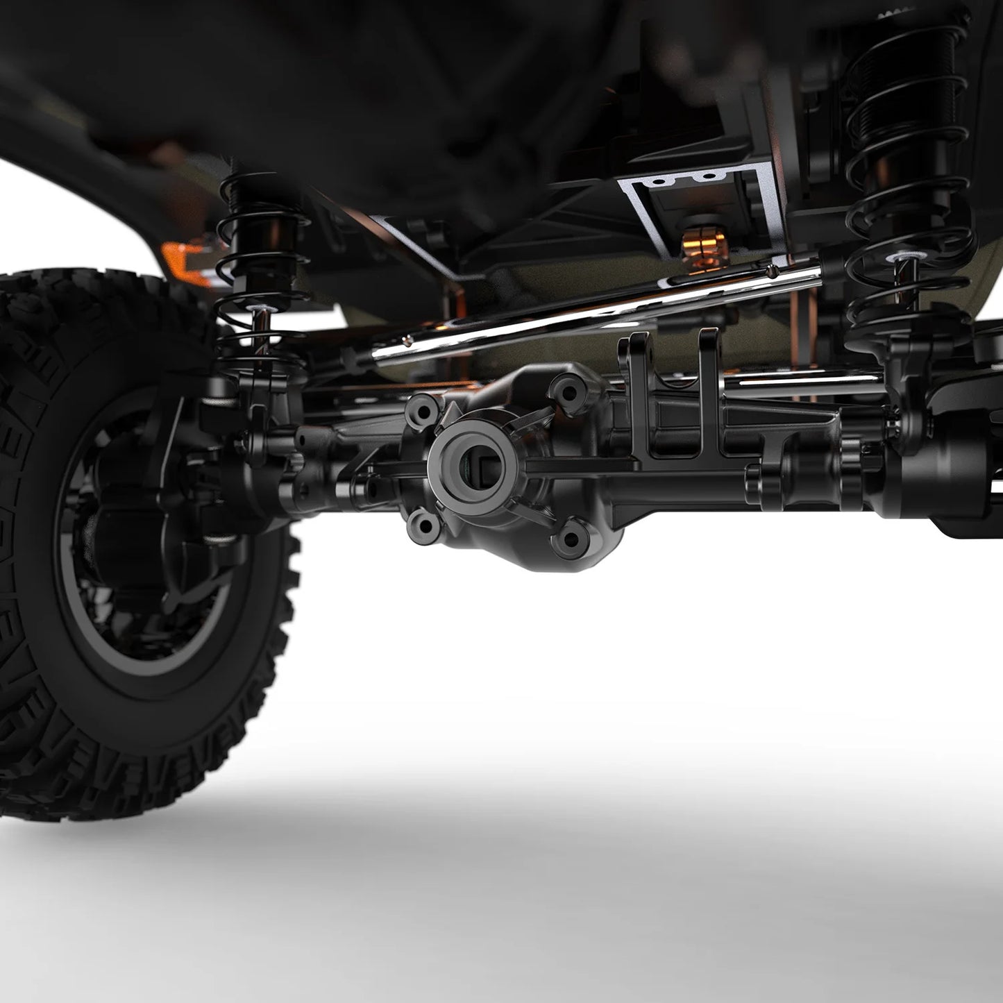 Rlaarlo MK07/JK07 Pro Metal Upgraded Parts Aluminum Alloy Front and Rear Axle Housing Black