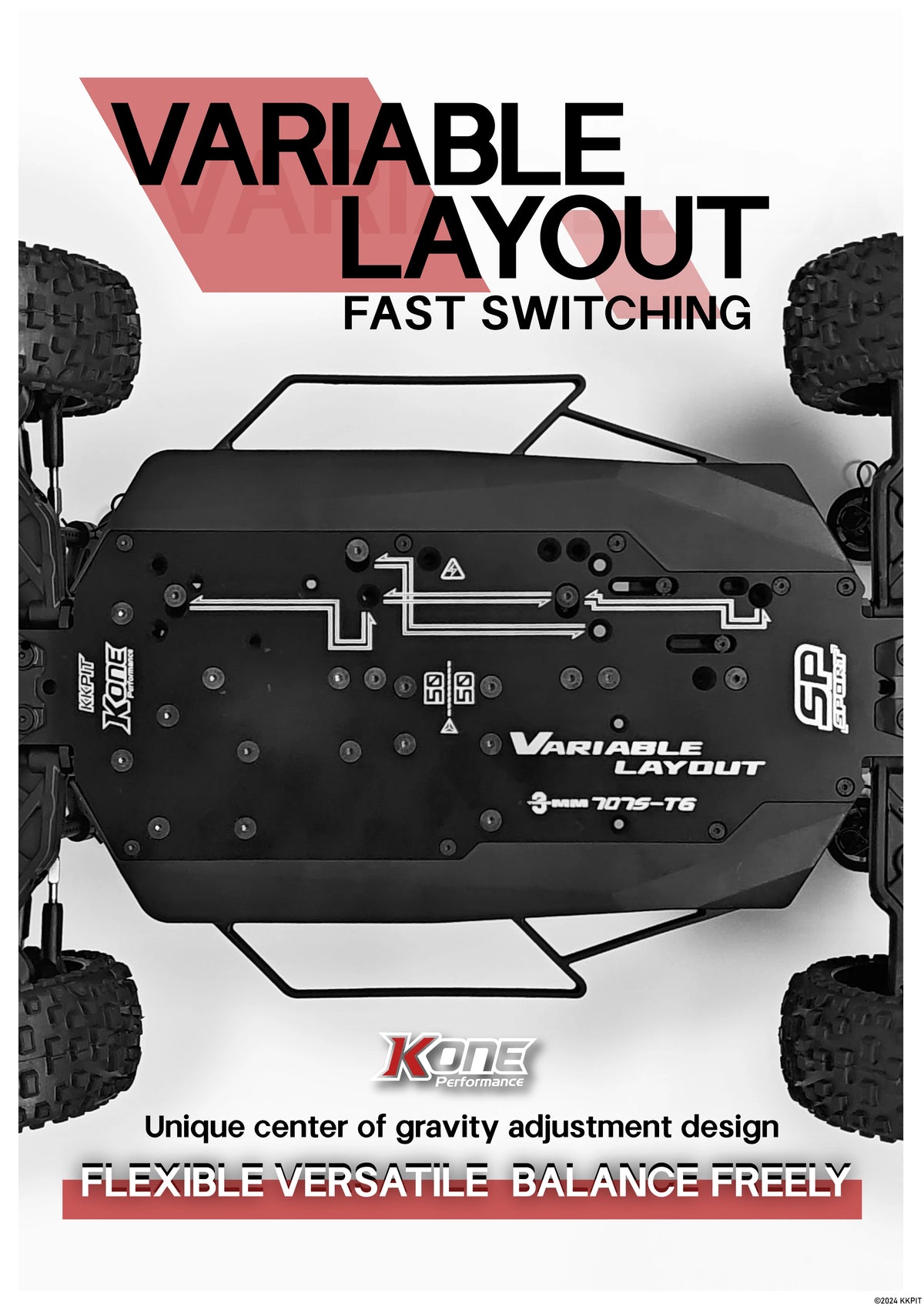KKPIT 1/8 KONE SP LBE L-BUGGY Electric RC Buggy 330mm Wheelbase KIT