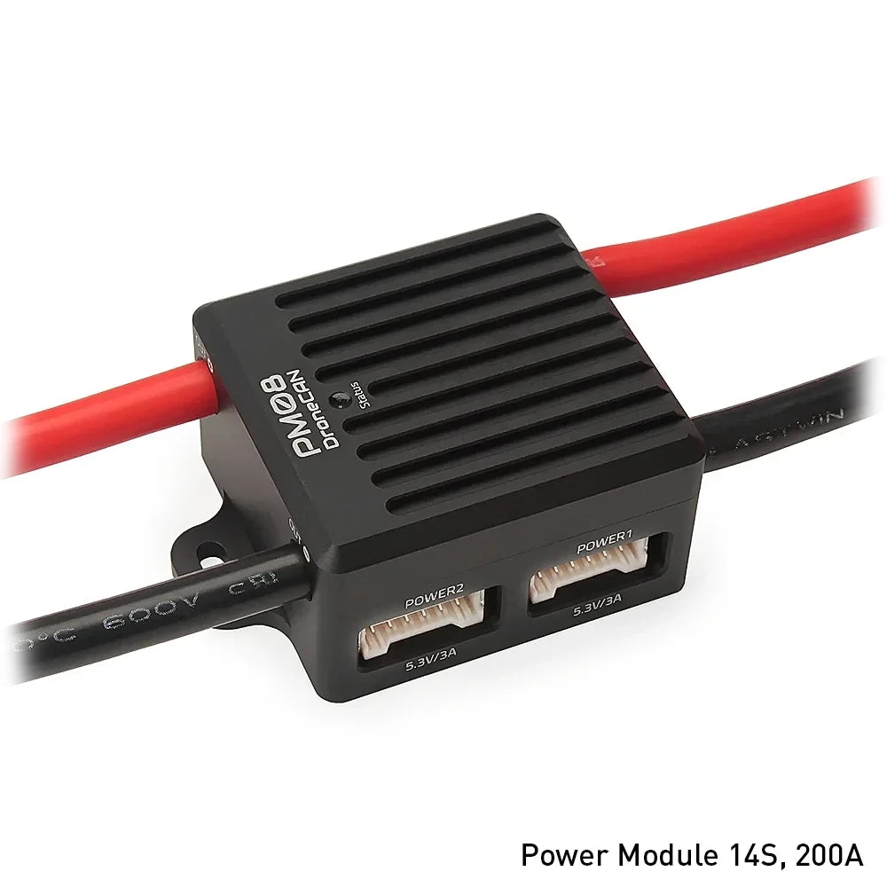 Holybro DroneCAN PM08-CAN Power Module 2-14S 200A Dual Step Down UBEC Output With 2x Independent 5V Out For RC FPV Drone