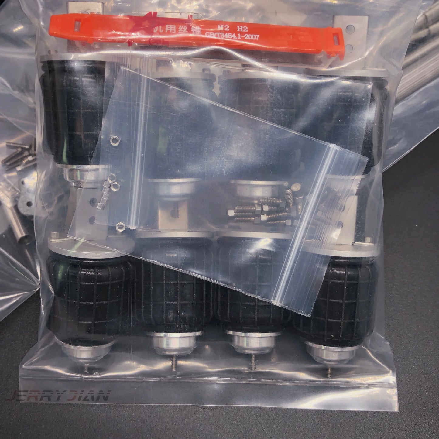 SCALECLUB 1/14 Single Holder 8 Air Bag Tandem Suspension System for Tamiya Scania Man Volvo Rc Tractor