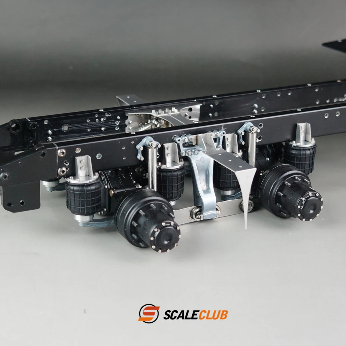 SCALECLUB 1/14 Single Holder 8 Air Bag Tandem Suspension System for Tamiya Scania Man Volvo Rc Tractor