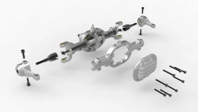 CROSSRC 1/12 XC6 UC6 MC6 KC6 Rc Truck Metal Steering Drive Axle Medium/Front/Rear AXLE Bridge Assembly