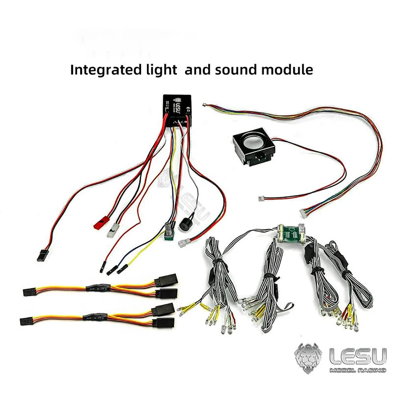 LESU Integrated Light Group Sound Group Assembly CNC Shell for 1/14 Tamiya Rc Truck DIY EL-007