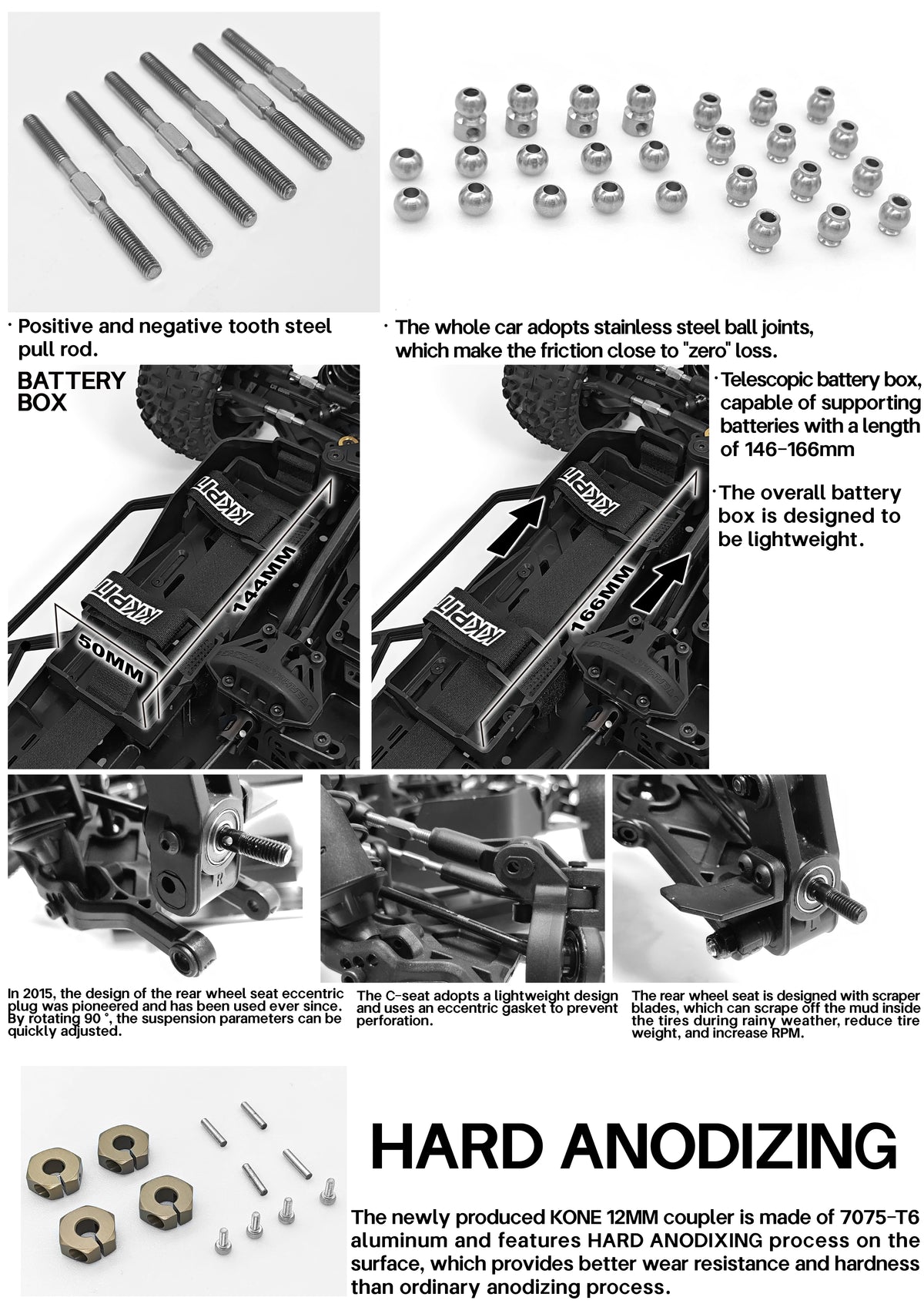 KKPIT 1/8 KONE SP LBE L-BUGGY Electric RC Buggy 330mm Wheelbase KIT