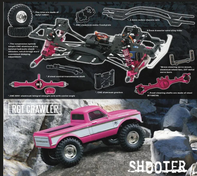RGT 1/10 136100PRO Shooter FOC LCG  RC Off-road PART R86840 R86830 P860135 P860133