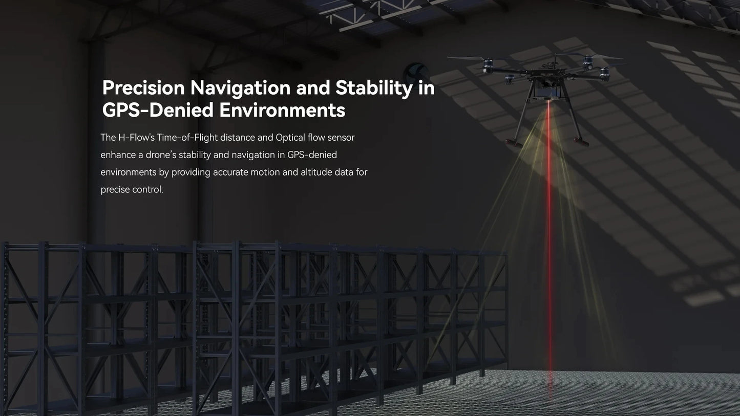 Holybro H-Flow with DroneCAN Protocol Integrated Optical Flow and Rangefinder Module