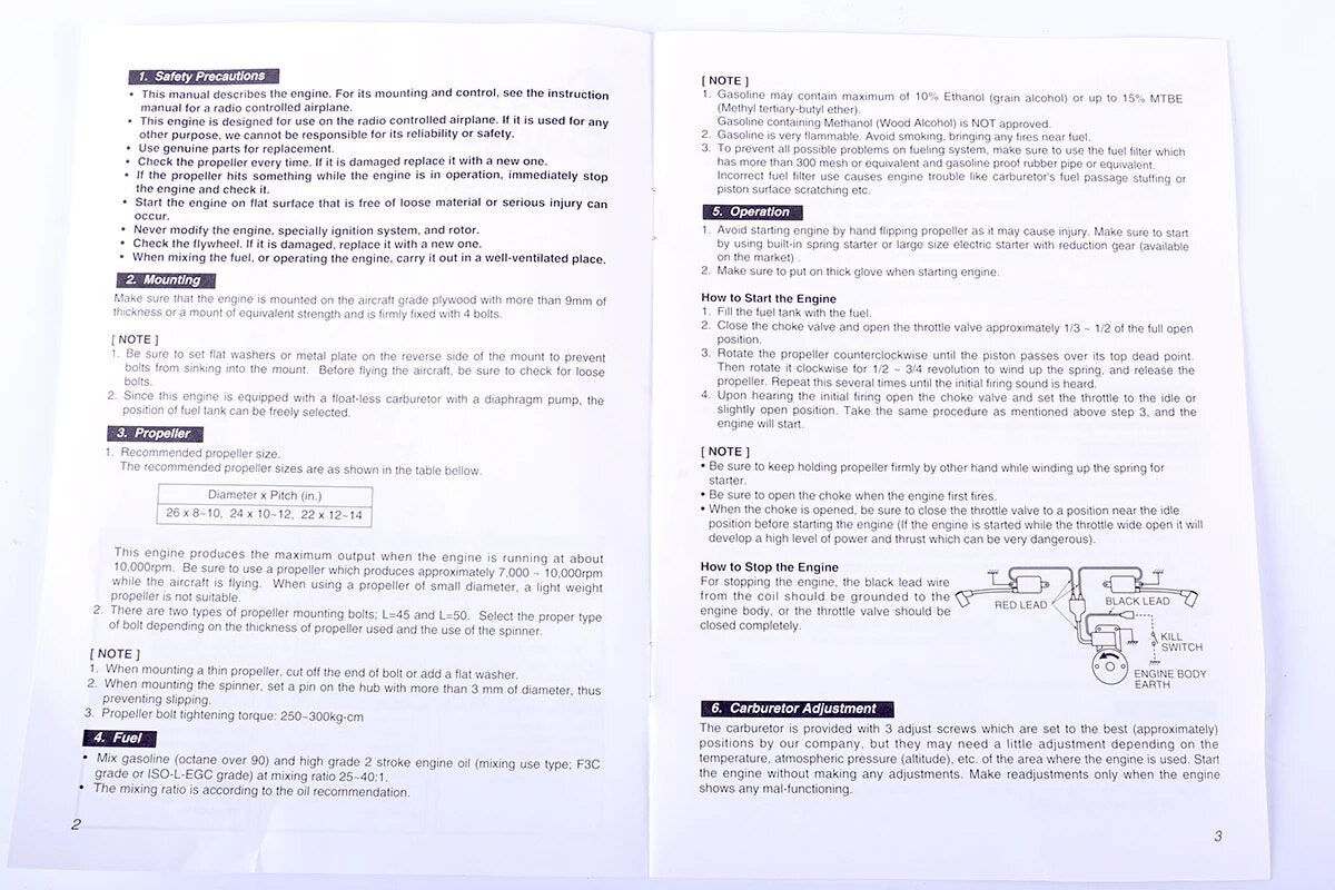 ZENOAH 80CC G800BPU RC Fixed Wing  Gasoline Engine