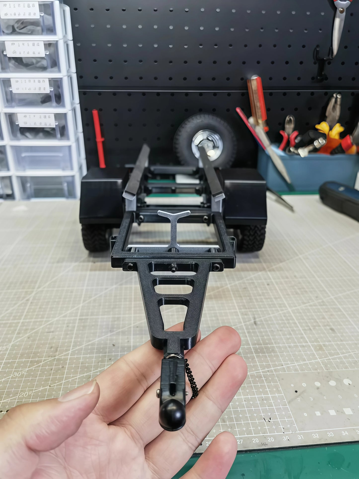 3D Printed Plastic Trailer for 1/10 rc Crawler Car