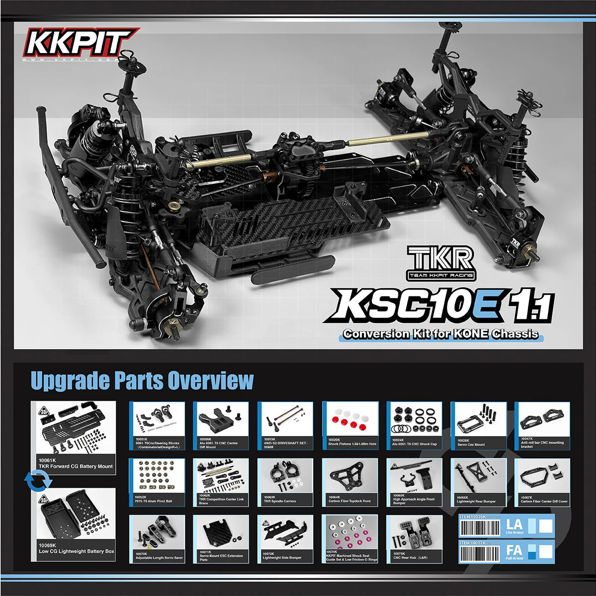 KKPIT-KONE  TKR KSC10E 1.1 Conversion Kit for KONE Chassis-10076K/10077K