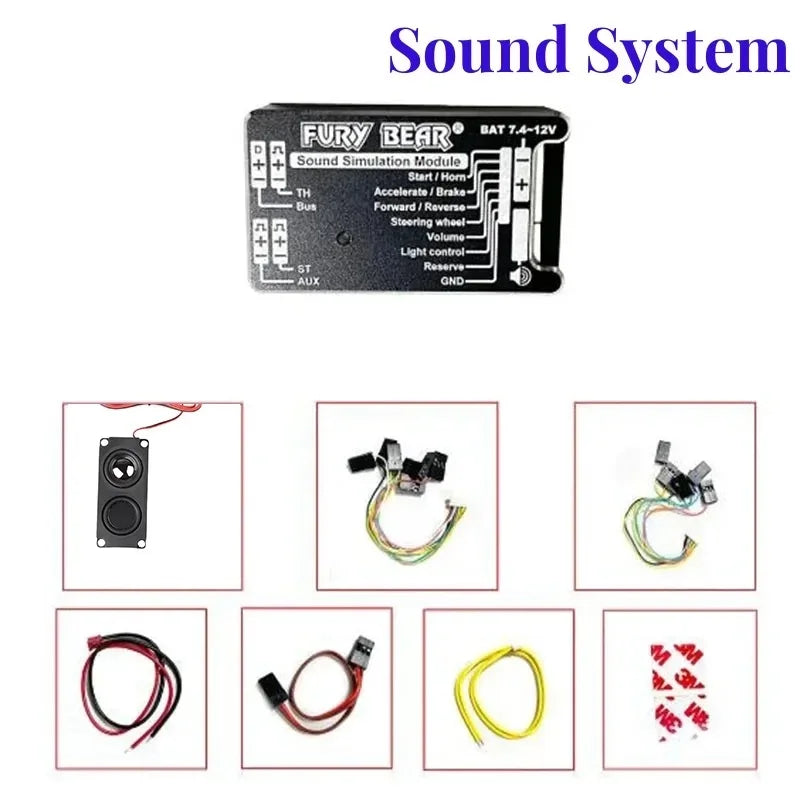 Nooxion Fury Bear Sound System Sound Group for 1/14 LESU Tamiyaya 770s RC Tractor Truck