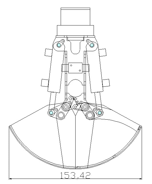 MTRC MT946 1/14 Hydraulic Remote Control Excavator OP Metal Hydraulic Grab Tilt Clamshell Bucket