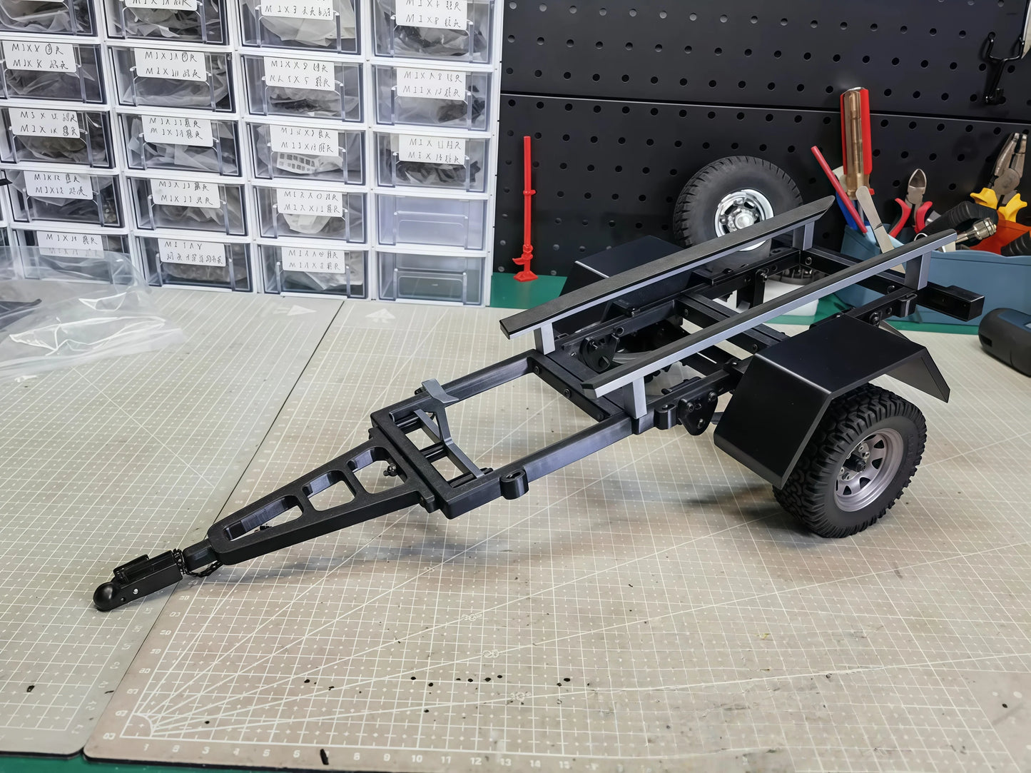 3D Printed Plastic Trailer for 1/10 rc Crawler Car