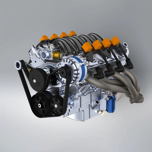 CISON LS-52 V8 Engine Model Kit 52cc Displacement Water-Cooled Four-Stroke 8-Cylinder Engine KIT
