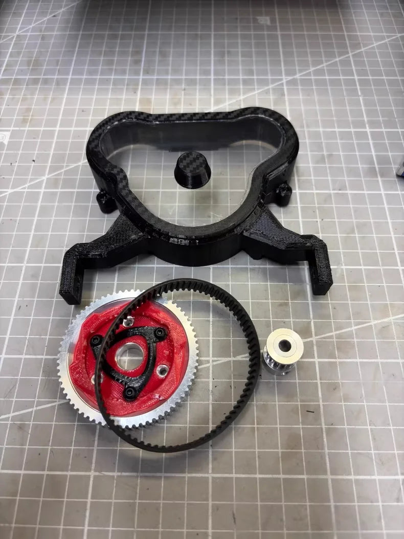 Belt Drive Conversion Kit Silent Upgrade Set for Crossrc EMO XX 1/6 RC Car OP PART