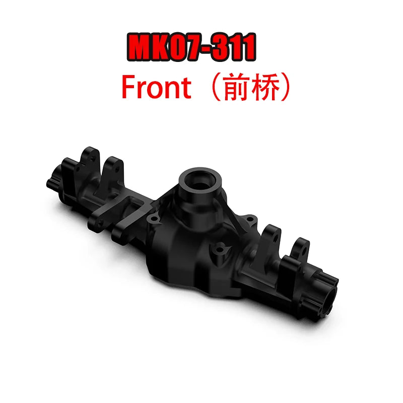 Rlaarlo MK07/JK07 Pro Metal Upgraded Parts Aluminum Alloy Front and Rear Axle Housing Black