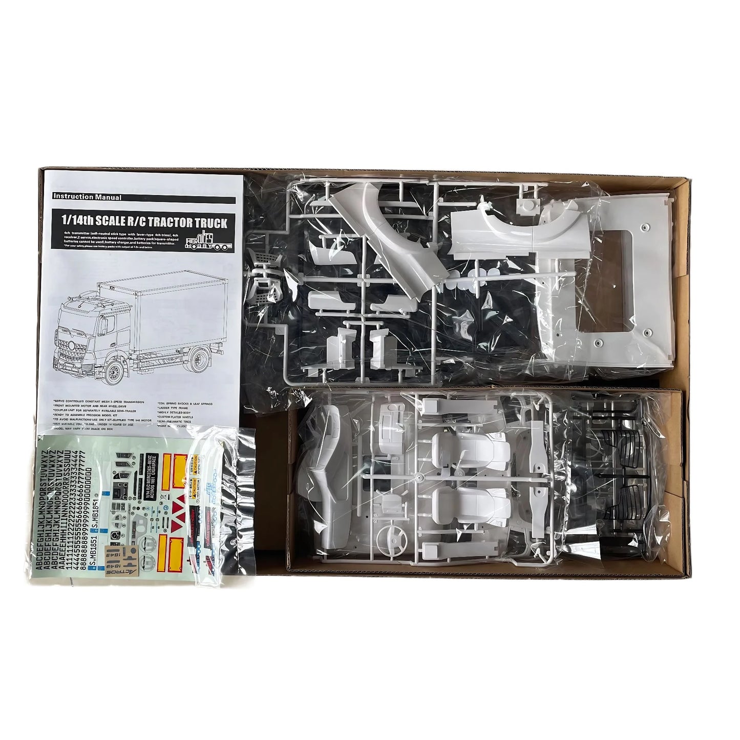 Hercules Tamiya 1/14 Heavy Duty 2 Axle 4x2 RC Van Tractor Truck Kit