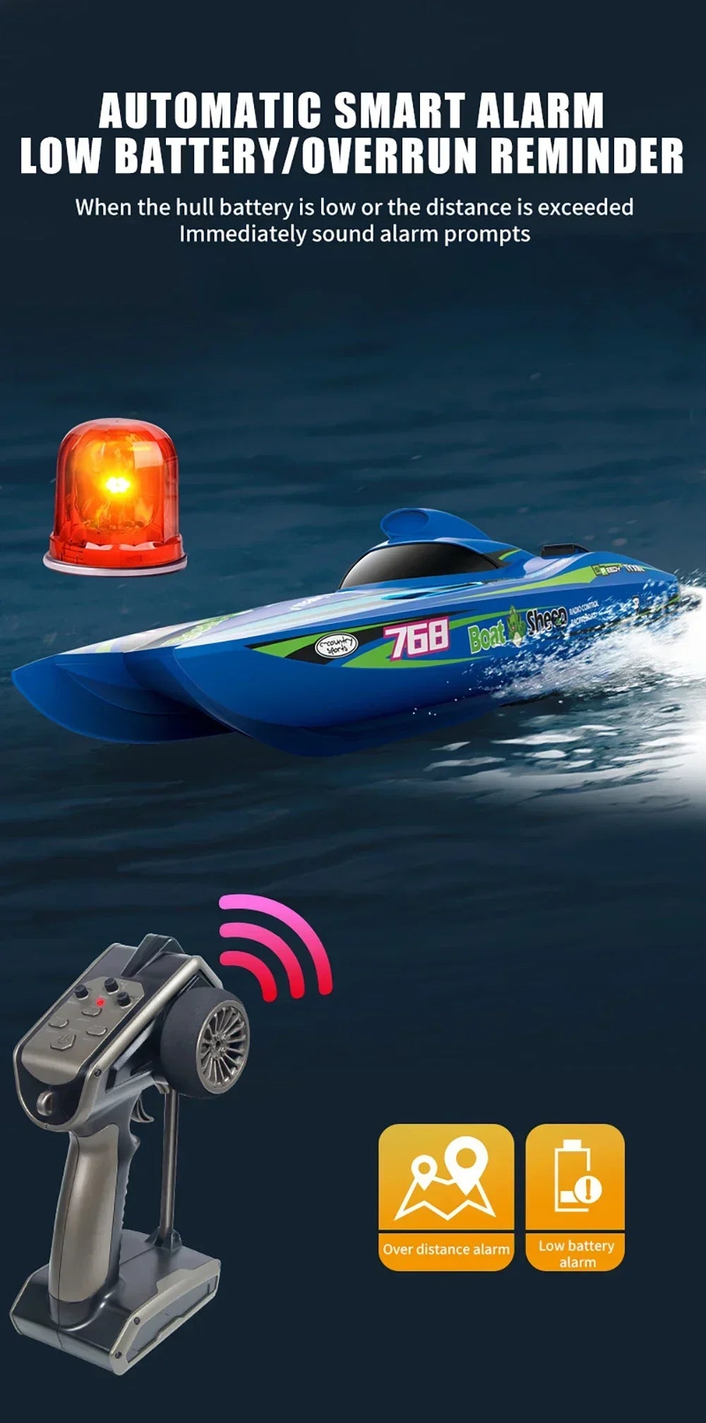 TX768 Vortex Jet  Brushless Remote Control Racing Speedboat 30km/h RTR