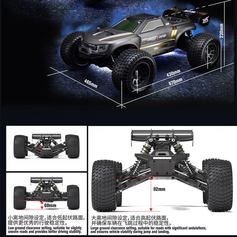YIKONG YK9071 PRO RC Car 1:7 YT7 PRO 4WD Brushless rc Car RTR