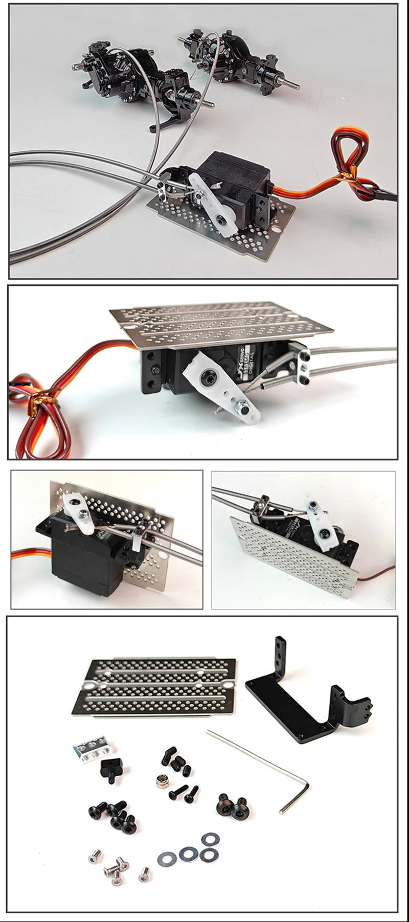 1/14 Metal Differential Lock Servo Mount  for Tamiya RC Truck SCANIA 770S R620 TOY DIY